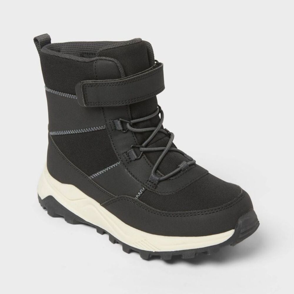 Kids' Noah Hiker Winter Boots - Cat & Jack Black 4